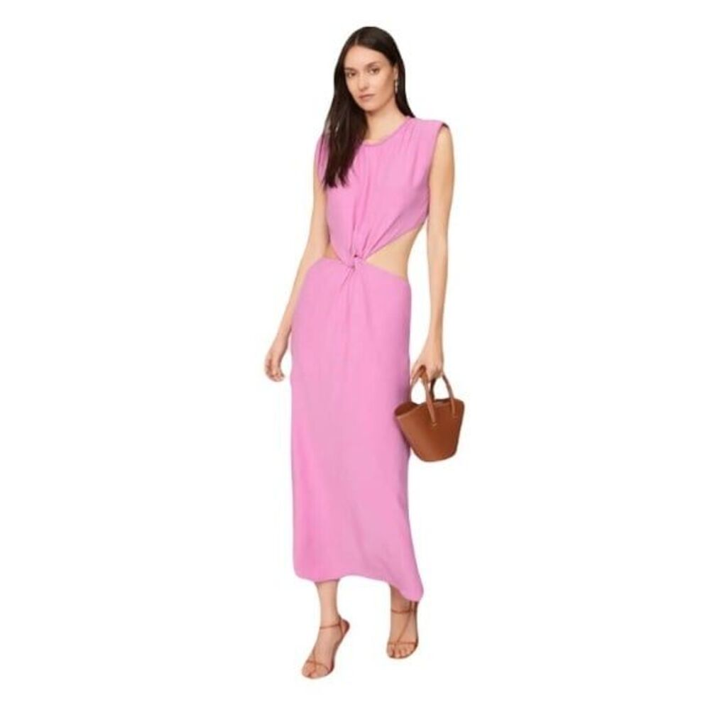 Scotch & Soda LARGE pink lavender open back side cut out long dress {[Repaired]}